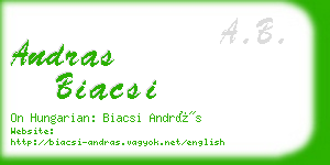 andras biacsi business card